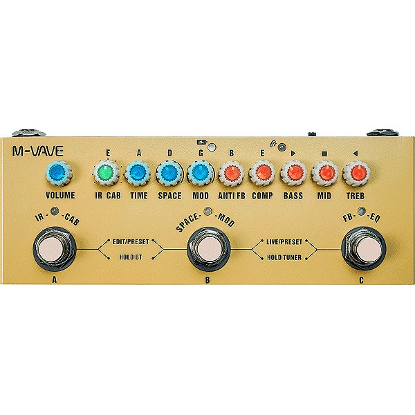 Pedaleira M-Vave Cube Baby Acoustic - Multi-efeitos para Violão