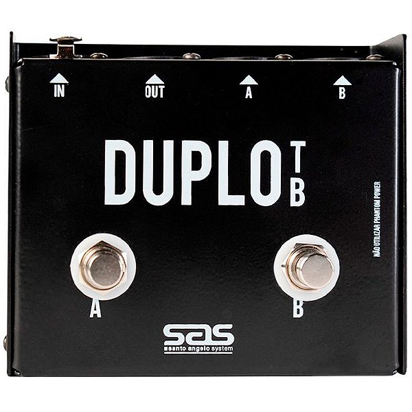 Pedal Talk Back Santo Angelo Duplo TB sem Trava Preto - SAS