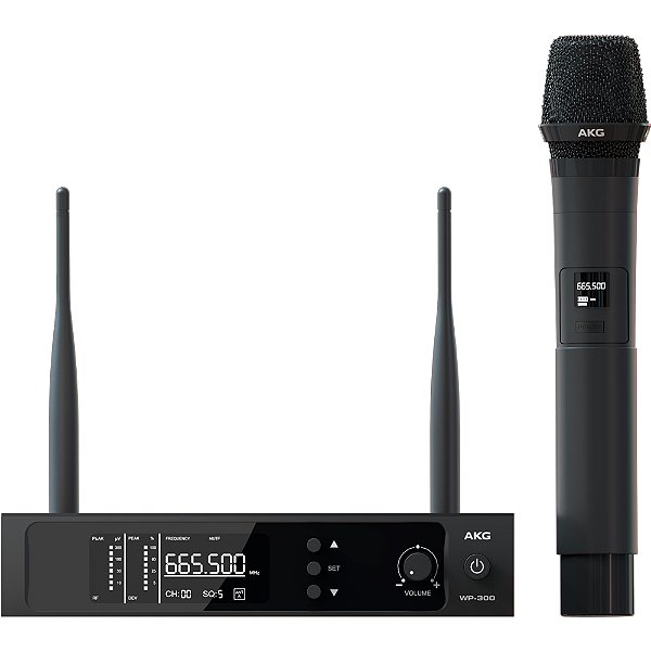 Microfone Sem Fio UHF AKG WP 300 Vocal Dinâmico de Mão