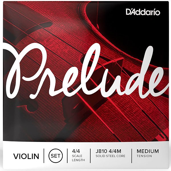 Encordoamento Violino D'Addario Prelude J810 4/4M Tensão Média