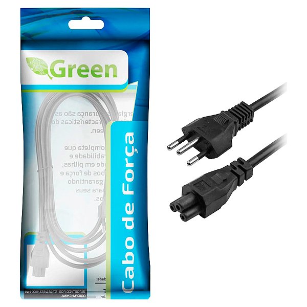 Cabo de Força Tripolar 10a 1,5m Green - Mickey