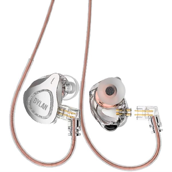 Fone de Ouvido in Ear Dylan DE-515 Prata - 2 drivers