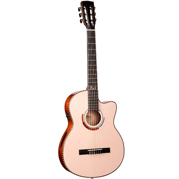 Violão Cort Sol Encanto Nylon Cutaway All Solid Spruce B/S Mahogany Fishman Flex Blend c/ Soft Case