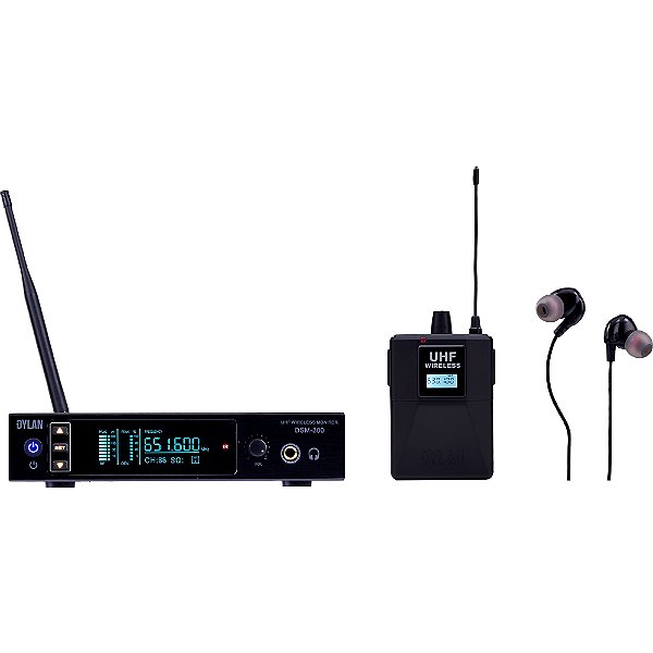 Sistema Monitoramento Sem Fio Dylan DSM-301 com 1 Bodypack e Fone de Ouvido In Ear
