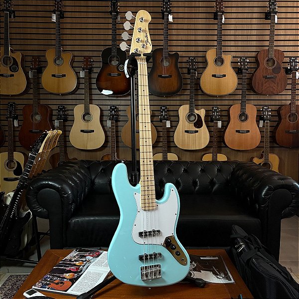 Baixo 4 Cordas Shelter JB75PRO Sonic Blue - Jazz Bass