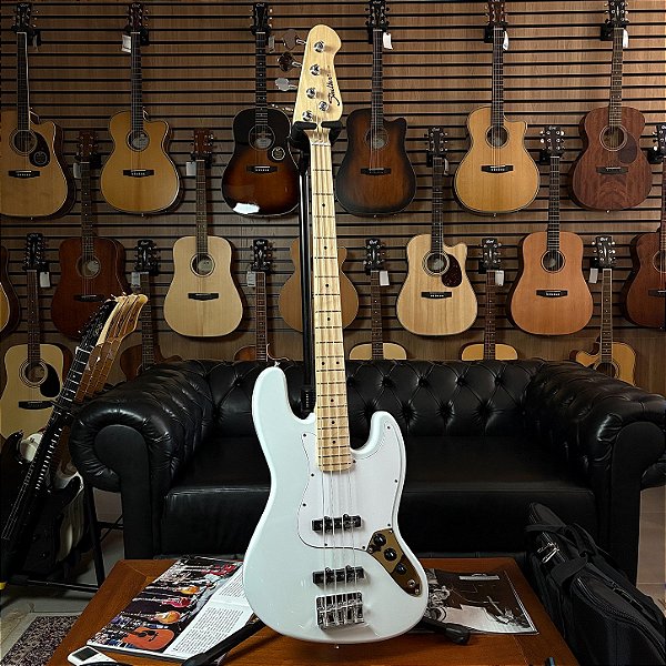 Baixo 4 Cordas Shelter JB75PRO Olympic White - Jazz Bass