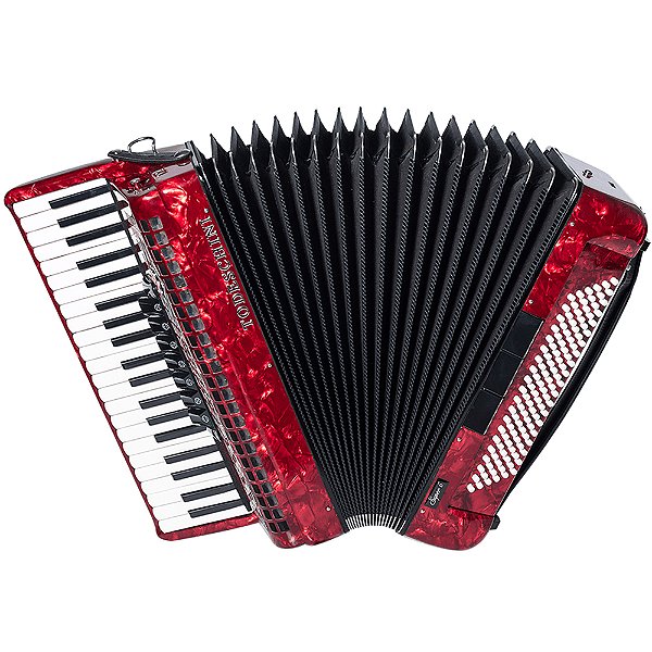 Acordeon 41 Teclas 120 Baixos Todeschini Super 6 Red com Bag YW827 120BS RED