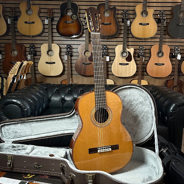 Violão Tagima Café CF-800 NT Nylon Cedro Sólido B/S Cocobolo Acústico c/ case - SEMINOVO