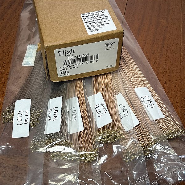 Encordoamento Violão Elixir 012-053 Light Phosphor Bronze Nanoweb 16054-1 - bulk - SEM EMBALAGEM