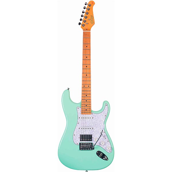 Guitarra Seizi Fun Vintage Budokan Surf Green Roasted Maple c/ bag