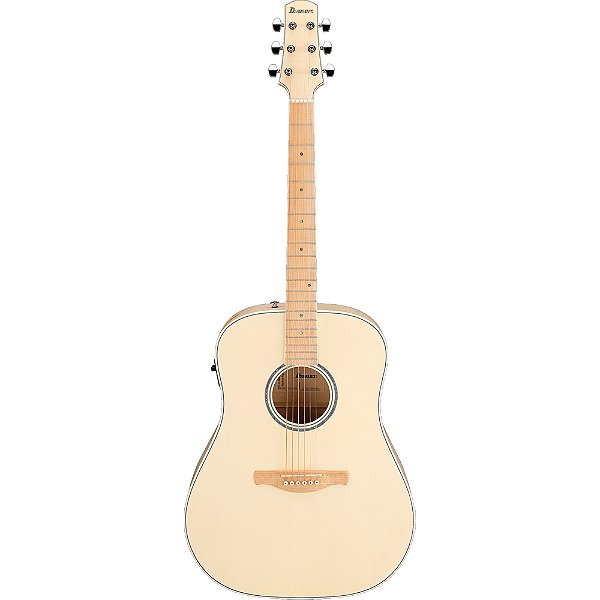 Violão Ibanez AAD77M1E OA Grand Dreadnought Open Pore Antique White Solid Spruce / Flamed Maple B/S