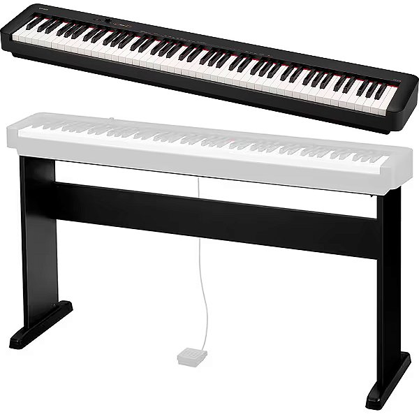 Piano Digital Casio Stage CDP-S110 BK Preto 88 Teclas + Estante CS-46P