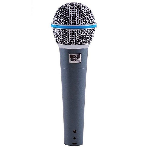 Microfone Dinâmico Waldman BT-5800S Premium Cardióide Broadcast Series c/ cabo bag e cachimbo