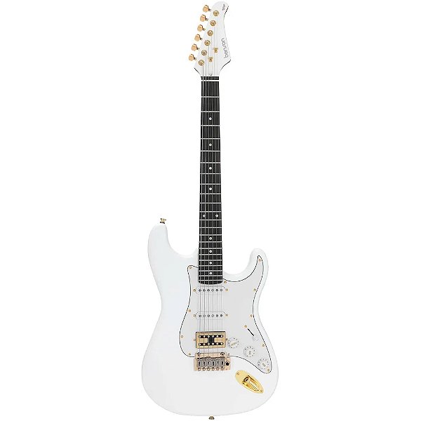 Guitarra Benson Brave Nine ST HSS Satin Olympic White Gold c/ Bag - OUTLET