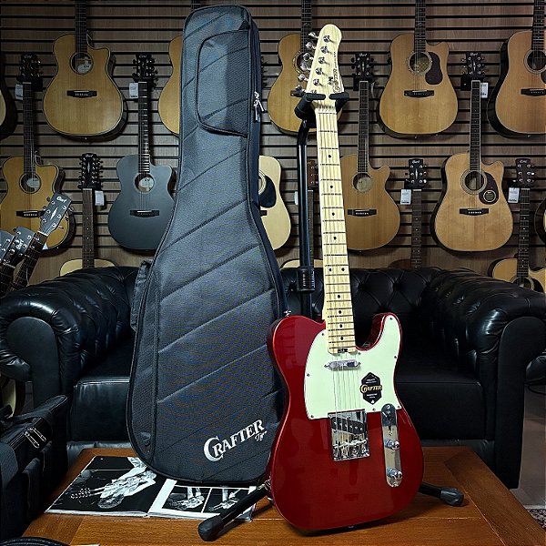 Guitarra Crafter Modern Sera T Candy Apple Red Maple c/ bag