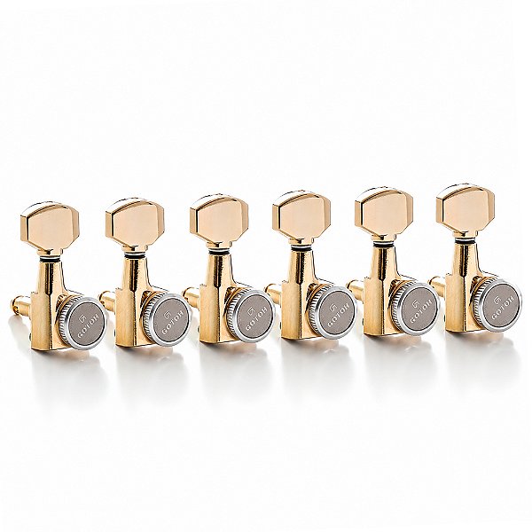 Tarraxas para Guitarra com Trava Gotoh SG381MGT07L/WS18 GG Douradas - L6 - 6 em linha