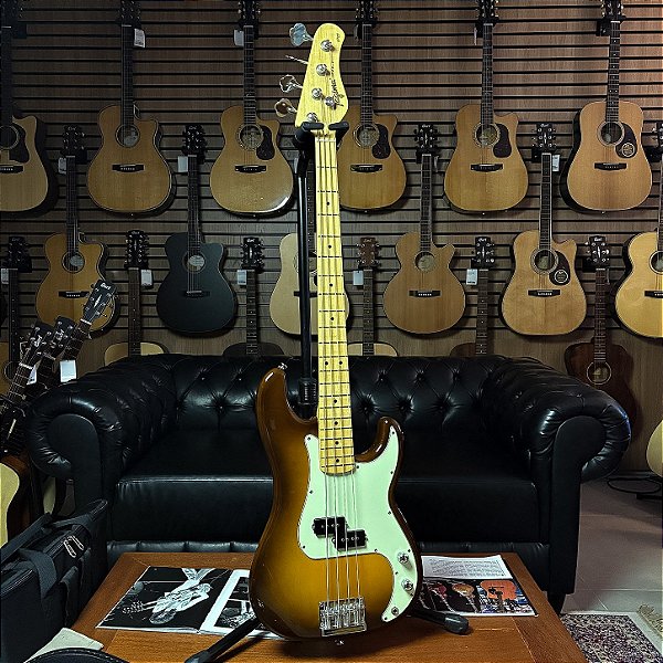 Baixo 4 Cordas Tagima TPB-4 PB Honey Burst - Handmade in Brazil - SEMINOVO