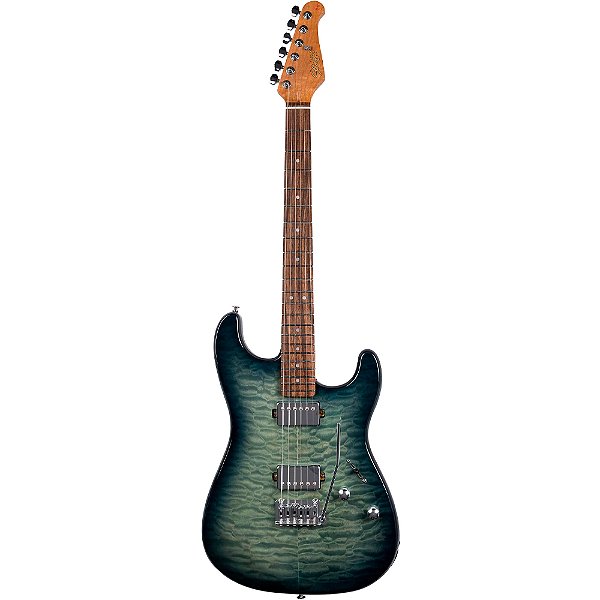 Guitarra Seizi Vintage Ronin Plus Quilted Transparent Blue Chrome c/ Bag