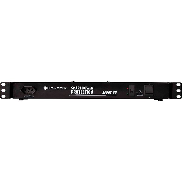 Filtro de Linha com Protetor Hayonik SPP9T-SD 10A - régua AC c/ 8 tomadas - padrão rack 19"