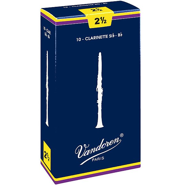Palheta Vandoren CR1025 Tradicional Clarinete Bb 2,5 - 10 unidades