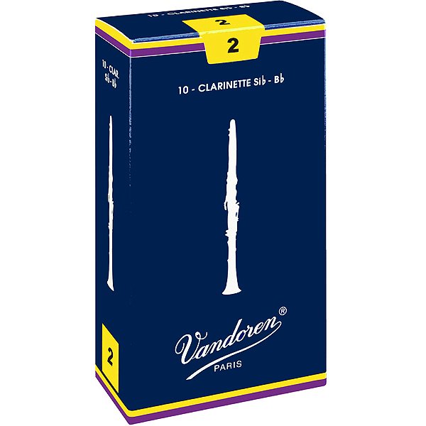 Palheta Vandoren CR102 Tradicional Clarinete Bb 2 - 10 unidades