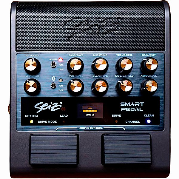 Pedaleira Seizi Smart Pedal - multi-efeitos p/ guitarra - bluetooth - c/ amp embutido