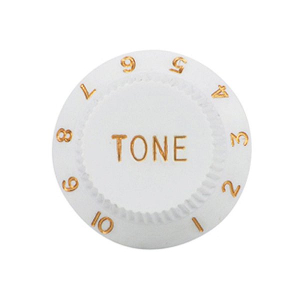 Knob Branco Tone Plástico para Guitarra Stratocaster - Unidade - Dolphin 1.7397