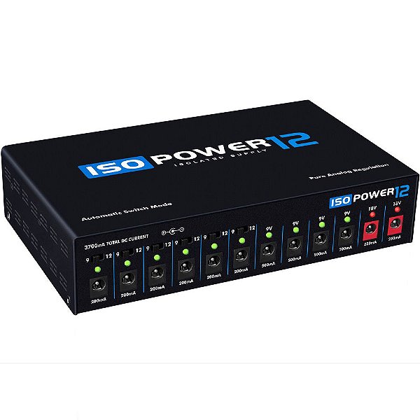 Fonte Landscape ISOPOWER 12 Preta - 3700mA - 12 pedais
