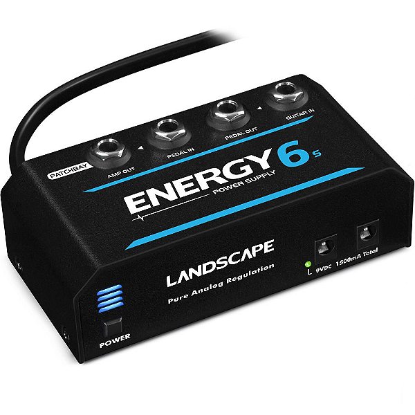 Fonte Landscape Energy E6s 1500mA para 10 pedais com patch bay