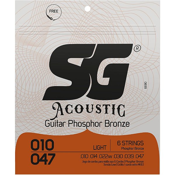 Encordoamento Violão SG 010-047 Phosphor Bronze Light - 6690