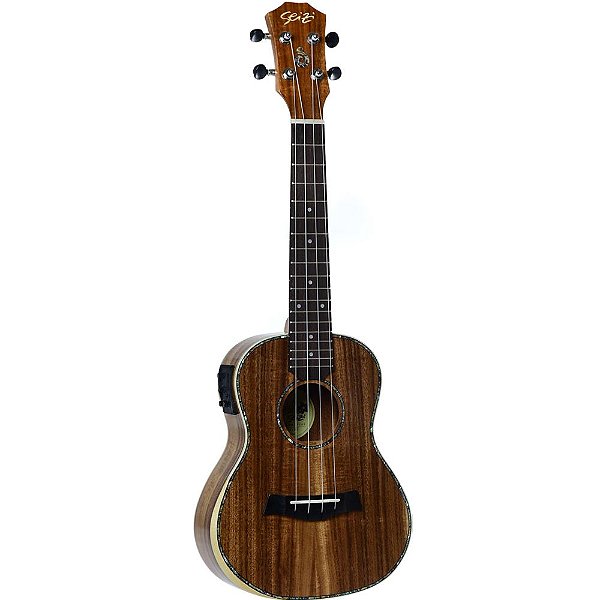 Ukulele Seizi Bora-Bora Plus Concert Eletroacústico Koa com Bag