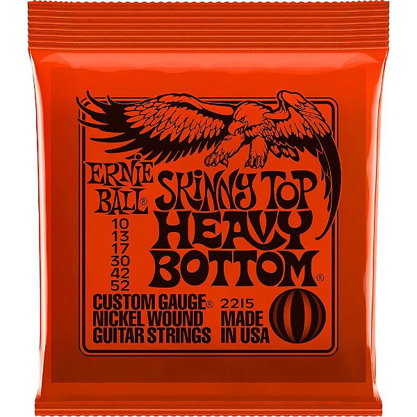 Encordoamento Guitarra Ernie Ball 2215 010-052 Skinny Top Heavy Bottom