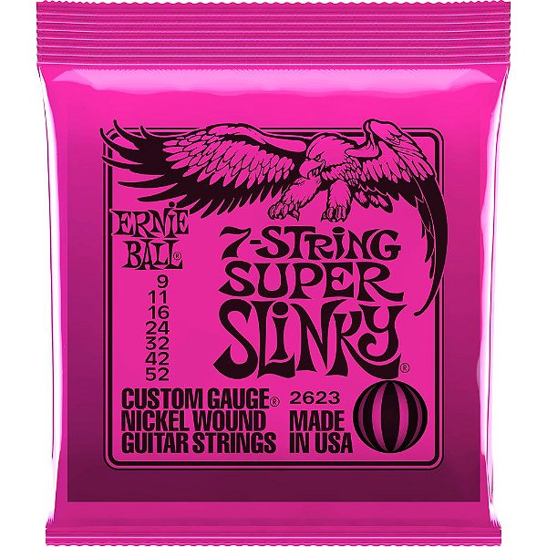 Encordoamento Guitarra 7 cordas Ernie Ball 2623 009-052 7 strings super slinky