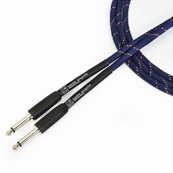 Cabo para Instrumento Santo Angelo Paris Cable 10ft 3,0m P10 x P10 Reto-Reto Têxtil