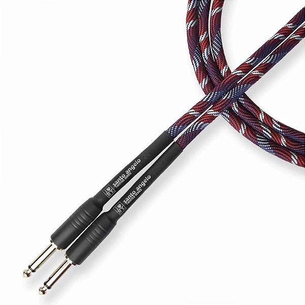 Cabo para Instrumento Santo Angelo New York Cable 3,0m Têxtil P10 x P10 Reto-Reto