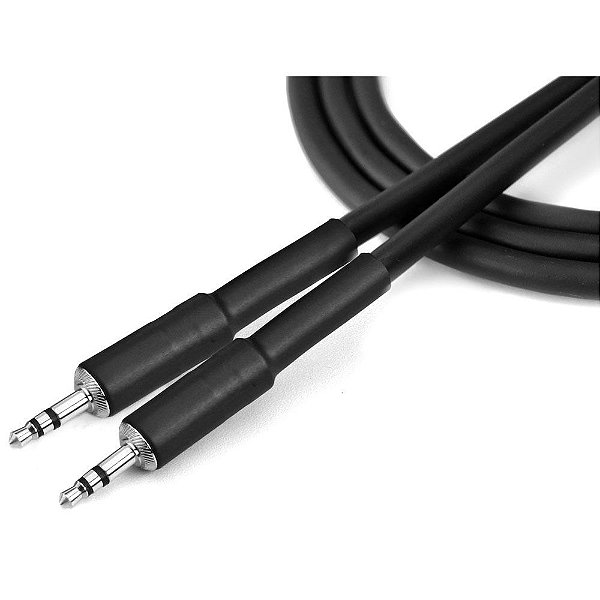 Cabo de Áudio Santo Angelo AC20 1,0m Audio P2 estéreo x P2 estéreo - preto