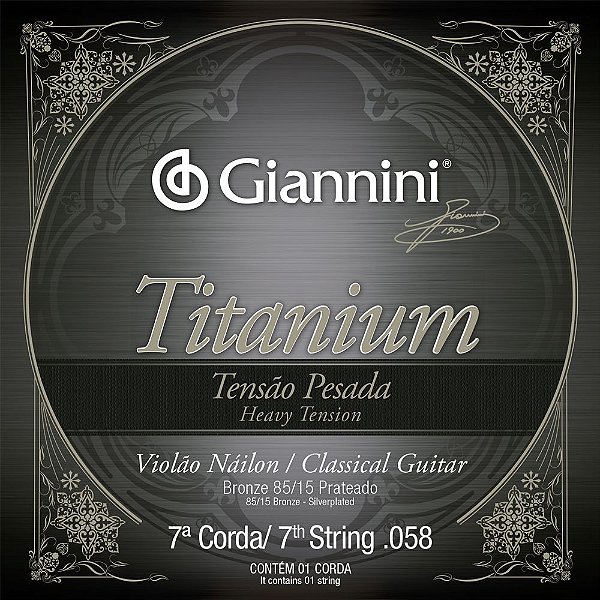 7a Corda Avulsa Violão Nylon Giannini Titanium Tensão Pesada GENWTA7