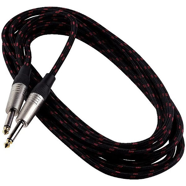 Cabo Rockcable 3,0m Têxtil P10 x P10 Reto-Reto RCL30203TCCB