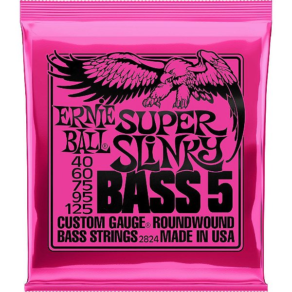 Encordoamento Baixo 5 Cordas Ernie Ball 2824 040-125 Super Slinky