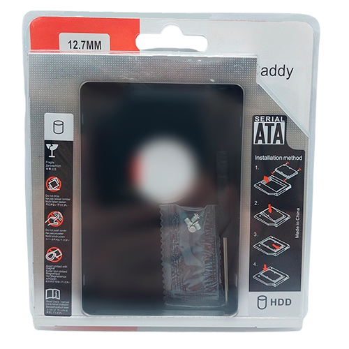 Case Adaptador Caddy 2º Hd Ssd/dvd Para Notebook 12,7mm