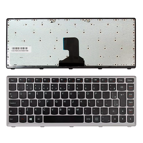 Teclado Para Lenovo Ideapad Z400 Touch Series Moldura Cinza