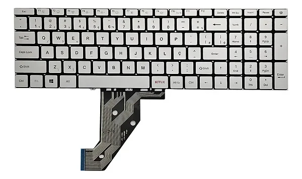 TECLADO PARA NOTEBOOK MULTILASER UB520 UB521 UB522 - PRATA BR (SKU: T2601)