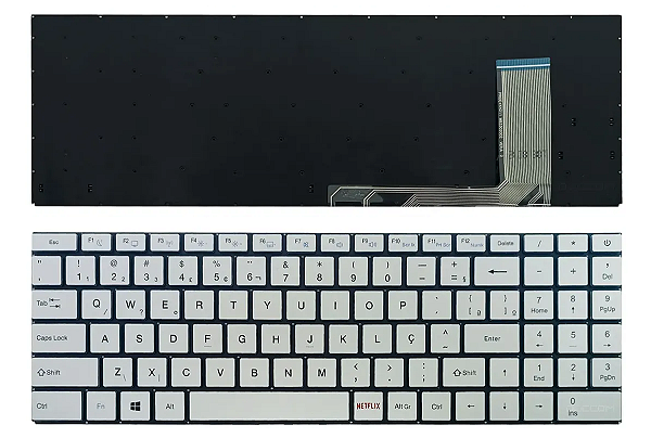 TECLADO PARA NOTEBOOK MULTILASER ULTRA UB220 MB3302002 - PRATA - BR (SKU: T2584)
