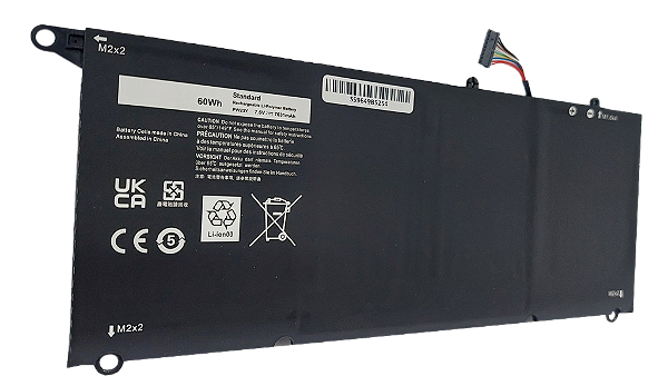 Bateria para notebook DELL Xps 13 9360 PW23Y TP1GT RNP72 7.6V 7631mAh - 60Wh - DL9360LH