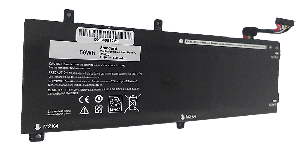 Bateria para notebook DELL Precision 5510 5520 XPS15 - H5H20 - 11.4V 56Wh / 4900mAh - DLH5HLW (SKU: 4013)
