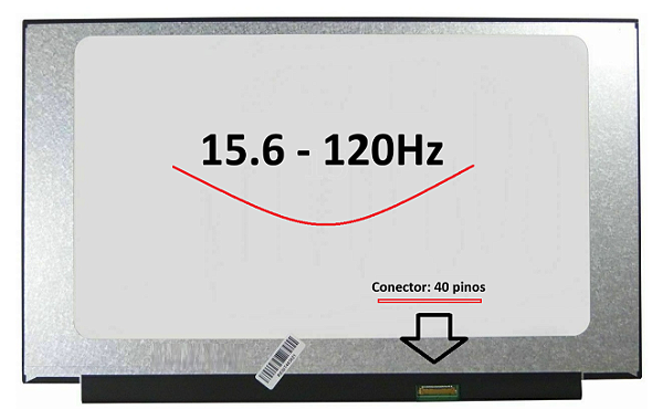 TELA PARA NOTEBOOK NV156FHM-NX1 - 15.6 40 PINOS - 120HZ - 1920x1080 FULL HD - SEM ABAS