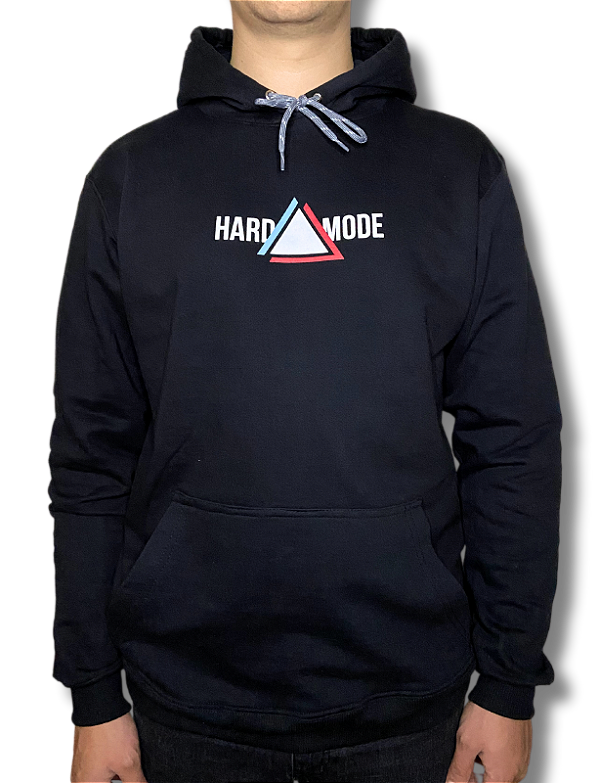 Moletom Canguru Hard Mode Pyramid Preto