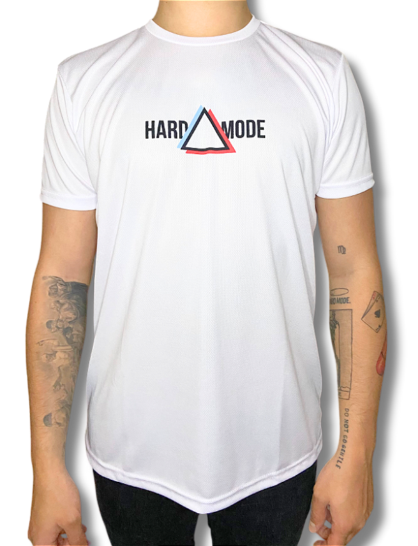 T-Shirt Dryfit Hard Mode Pyramid Branca