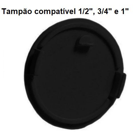 Tampa de PVC p/ Caixa Condulete de 1/2", 3/4" e 1" (Polegada) - Total