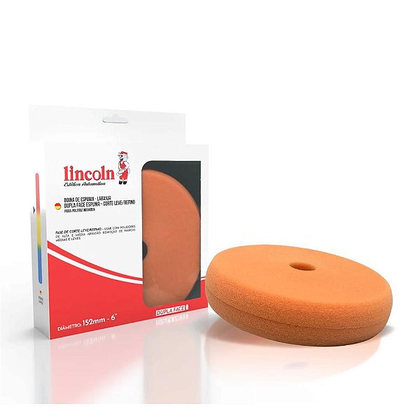 Boina de Espuma Laranja Dupla Face Refino 6¨ Lincoln